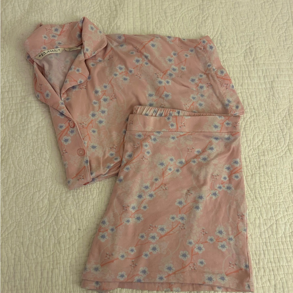 pink floral pajama set (large)